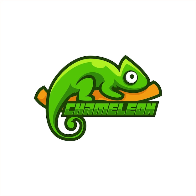 Chameleon mascot illustration