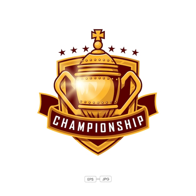 Free Vector championship trophy vector logo design