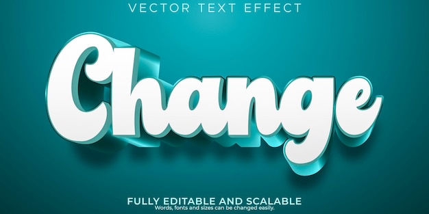 Change text effect editable modern creative text style