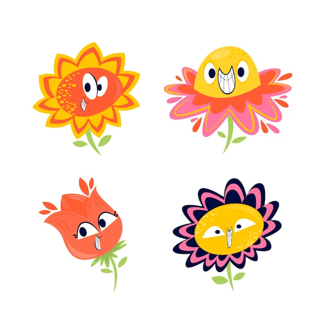 Character flowers collection