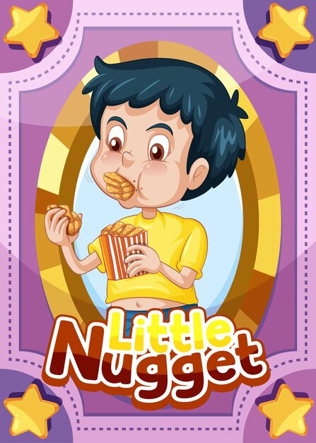 Character game card with word Little Nugget