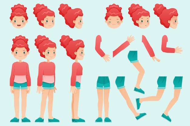 Free vector character poses concept