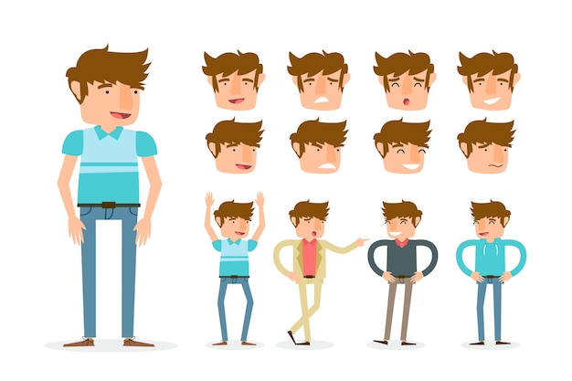 Free Vector character poses illustrations