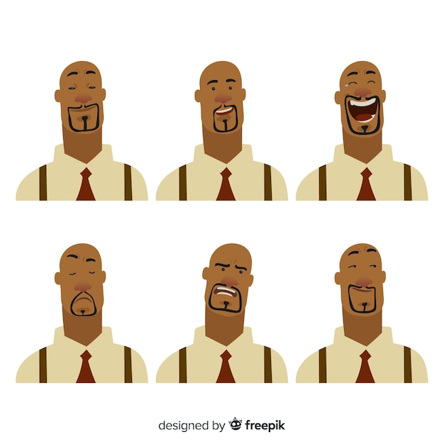 Free Vector character showing emotions