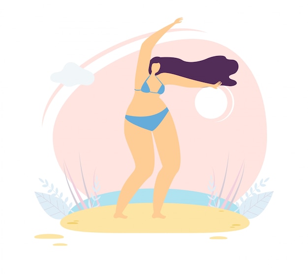 Free vector character woman inspiration body positive