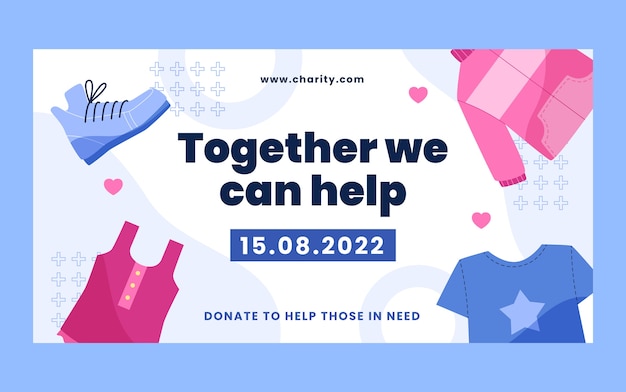 Charity event facebook post template design