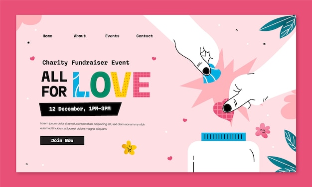 Free Vector charity event template design