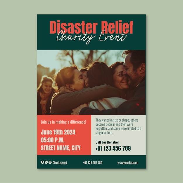 Charity flyer template design