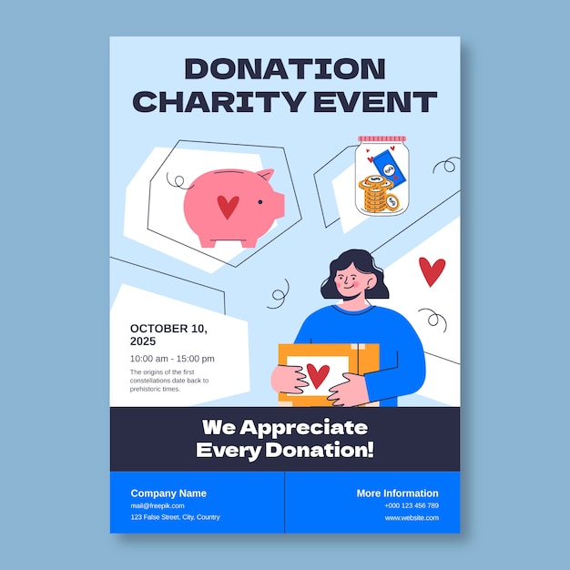 Charity flyer template design