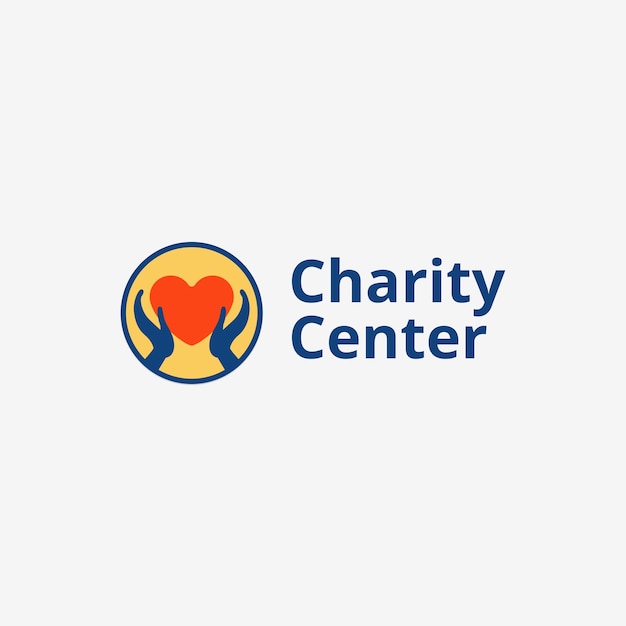 Free Vector charity logo template design