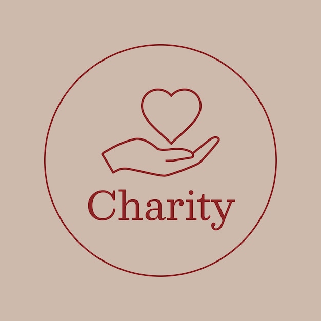 Free vector charity logo template design