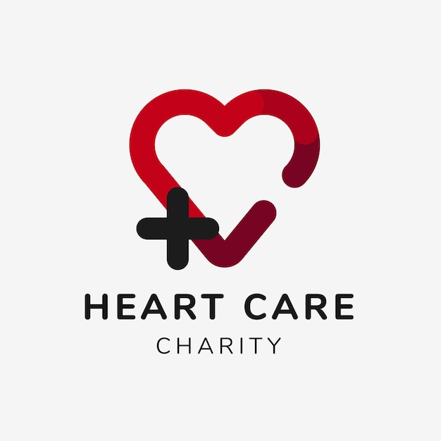 Charity logo template, no-profit branding design vector