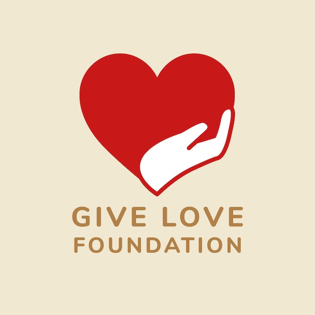 Free vector charity logo template, no-profit branding design vector