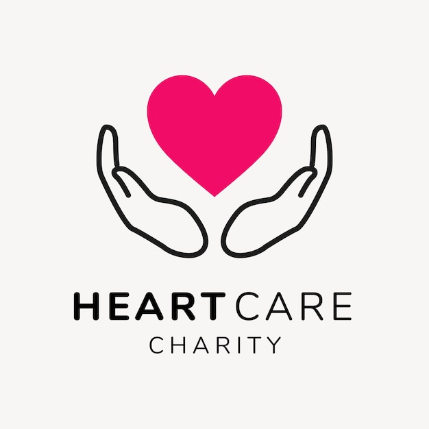 Charity logo template, no-profit branding design vector