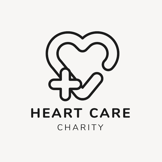 Charity logo template, no-profit branding design vector