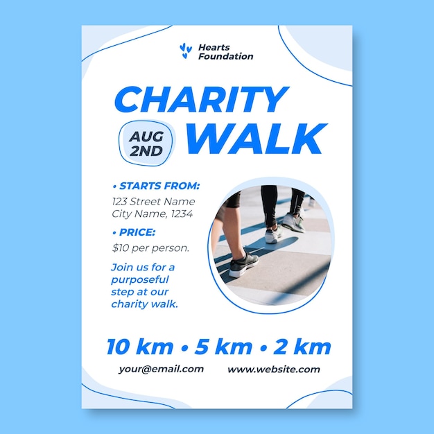 Charity  poster template design