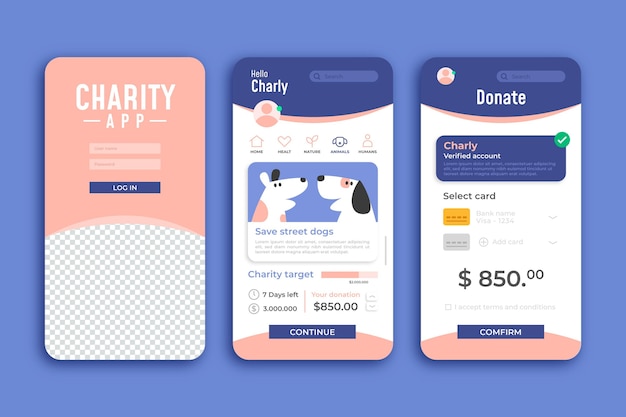 Charity smartphone app template