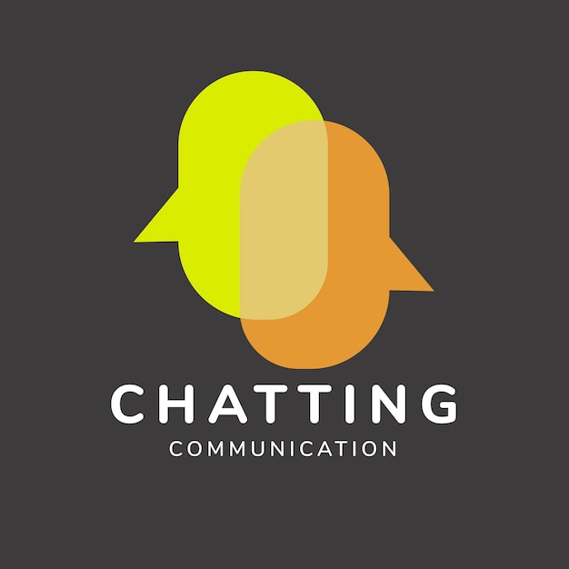 Free Vector chat application logo template, business branding design vector, chatting communication text