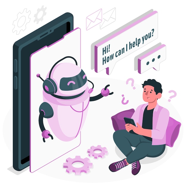 Chat bot concept illustration