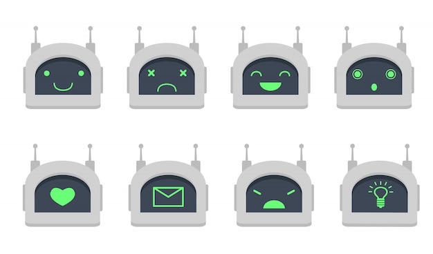 Free Vector chatbot head set