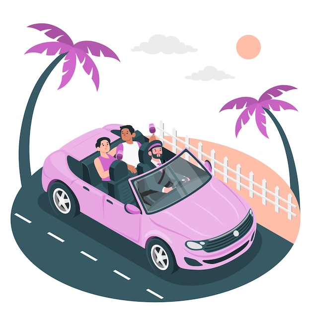 Free Vector chauffeur concept illustration