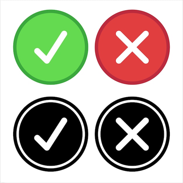 Check And Cross Circles Vectorart