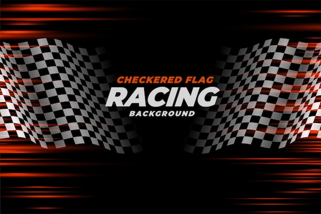 Free vector checkered racing flag speed background