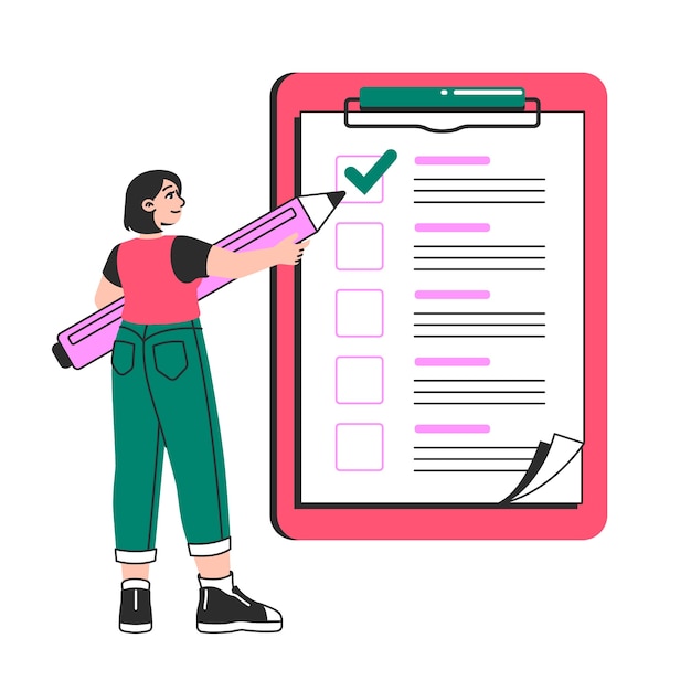 Free Vector checklist concept illustration