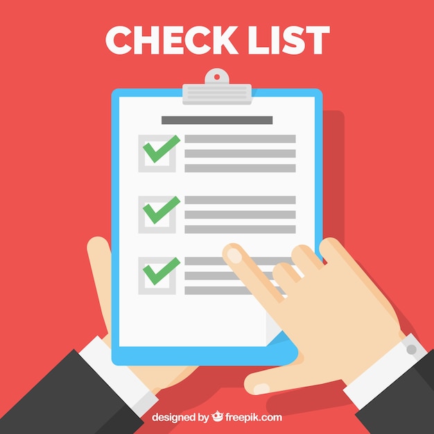 Checklist in flat design