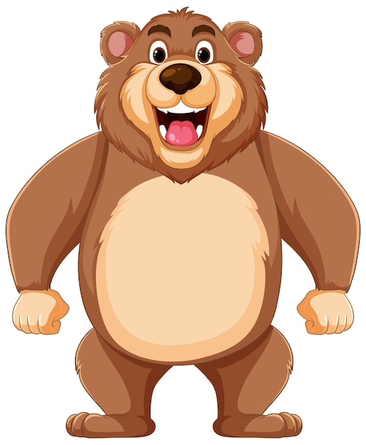 Free Vector cheerful cartoon bear standing