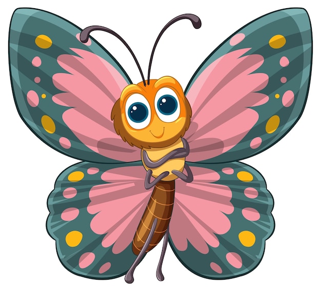 Cheerful Cartoon Butterfly Illustration