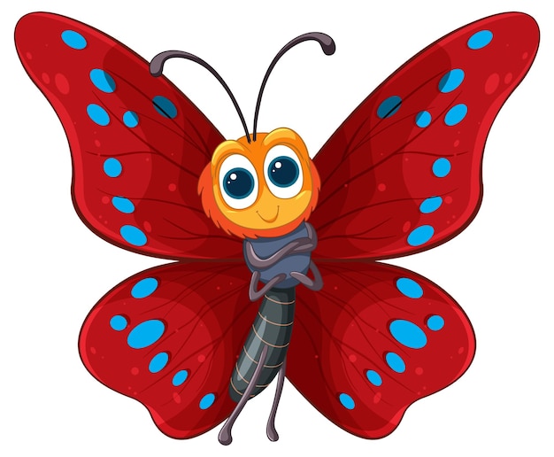 Free Vector cheerful cartoon butterfly illustration