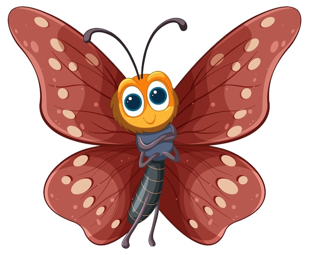 Free Vector cheerful cartoon butterfly illustration