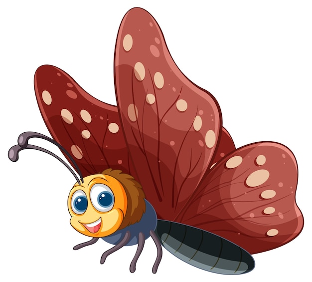 Free Vector cheerful cartoon butterfly illustration