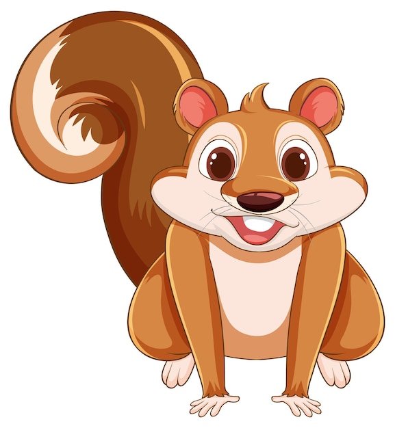 Free Vector cheerful cartoon squirrel illustration