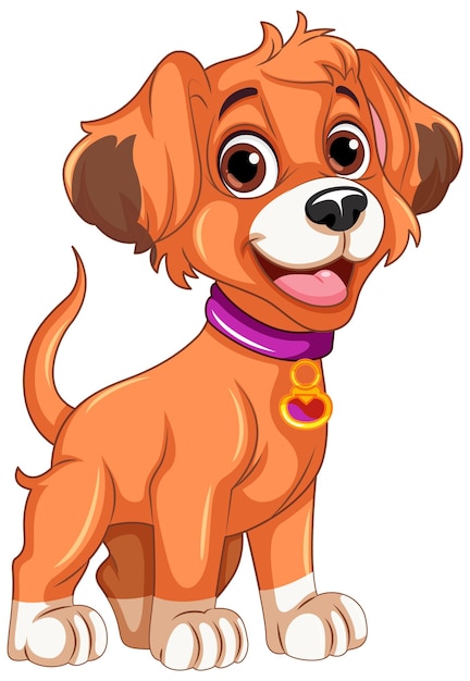 Free Vector cheerful dog standing cartoon character