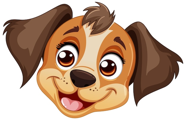 Cheerful Puppy Cartoon Illustration