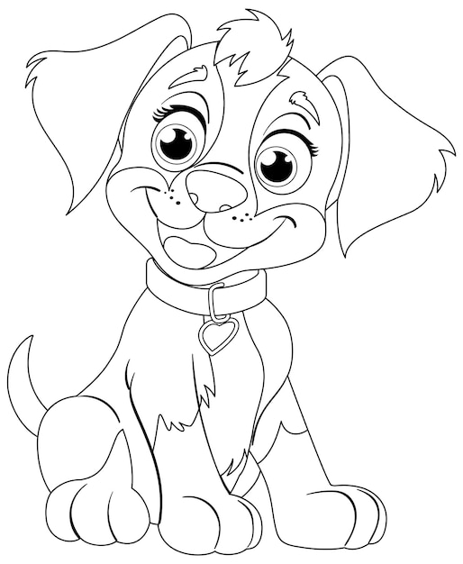 Free Vector cheerful puppy vector illustration