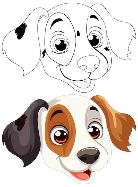 Free Vector cheerful puppy vector illustration