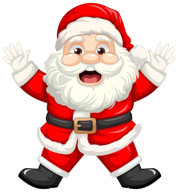 Free Vector cheerful santa claus cartoon character for festive celebrations