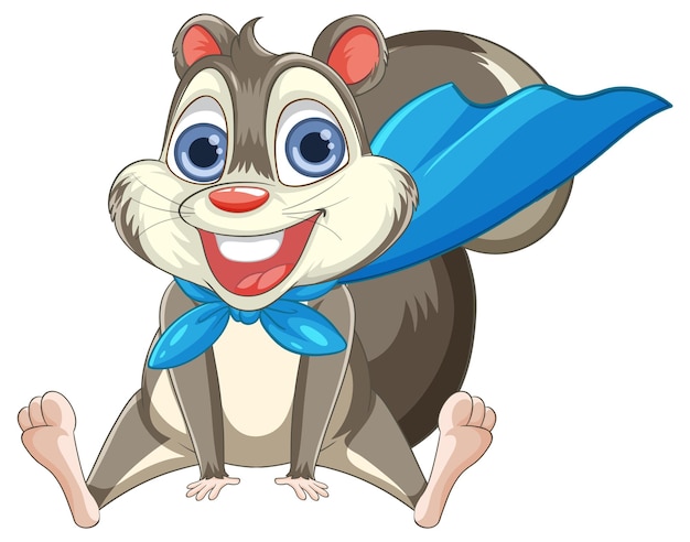 Free Vector cheerful squirrel in superhero cape