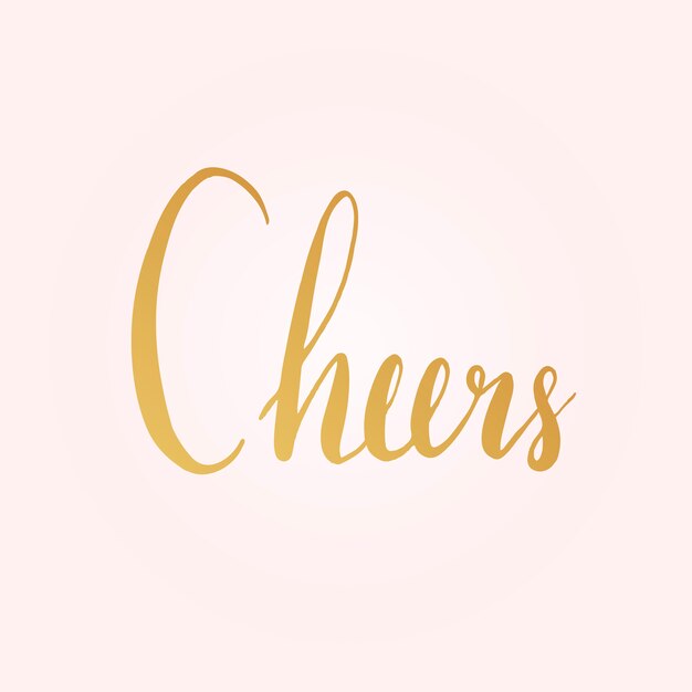 Cheers typography wording style vector