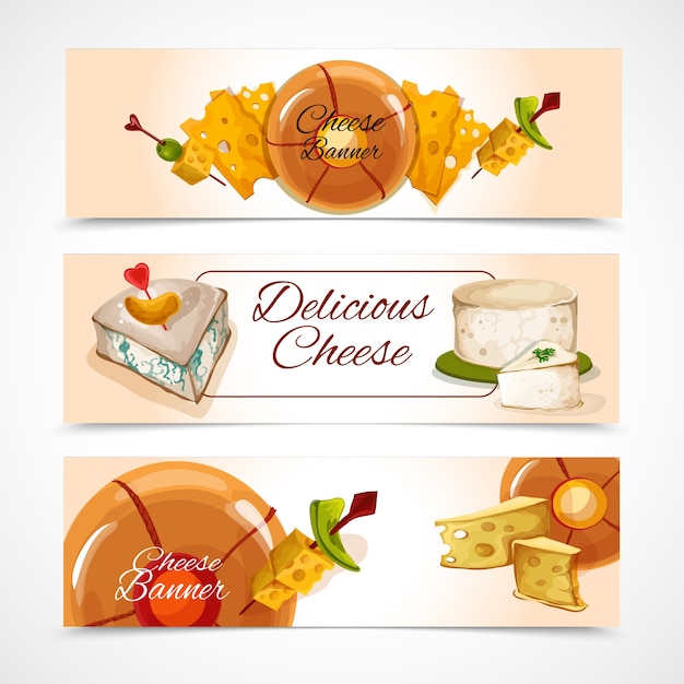 Cheese banners horizontal