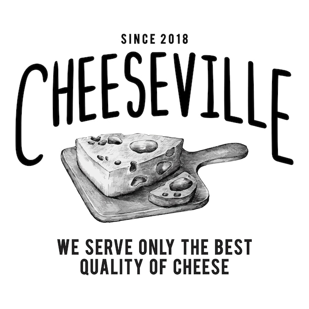 Free Vector cheeseville shop logo design vector