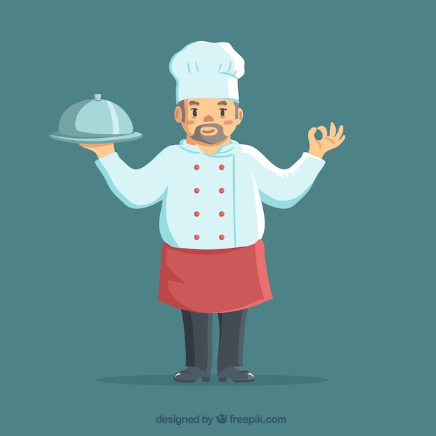 Free Vector chef character background