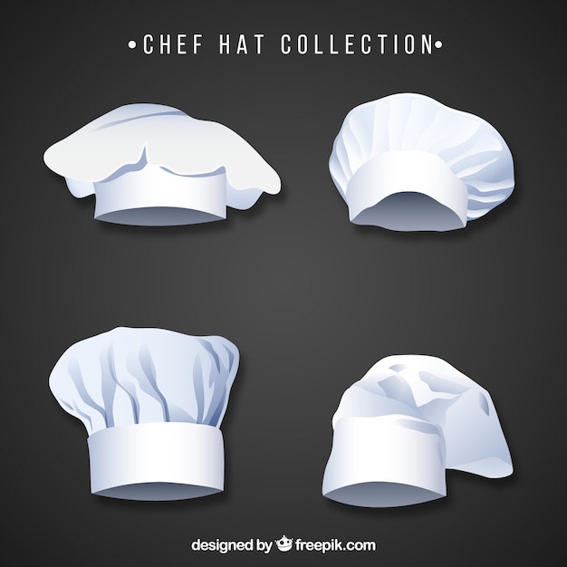 Free Vector chef hat collection with flat design