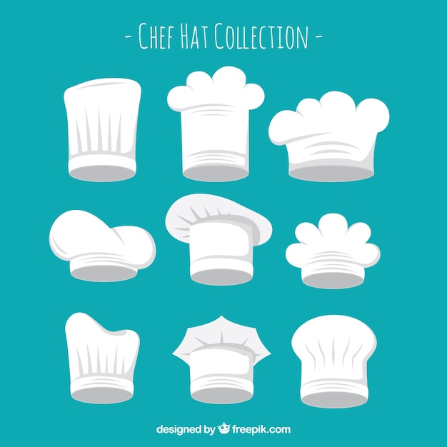 Free Vector chef hats types hat collection