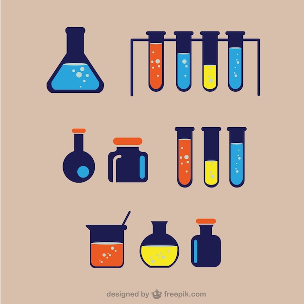 Free Vector chemical laboratory ware 