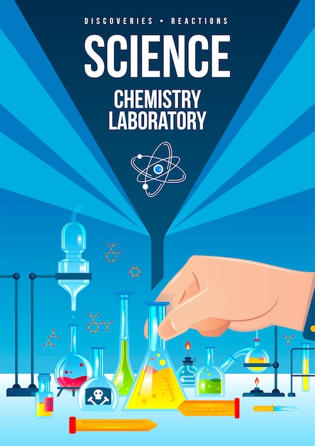 Chemistry laboratory vertical poster