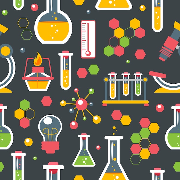 Chemistry seamless pattern